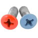 The Equip by T&S Wrist Action Handle Kit includes two screws with red and blue holes.