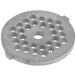 A Galaxy metal replacement grinding plate with 3/16" holes.