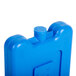 A blue plastic container with two holes and a lid.