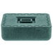 A rectangular green plastic HS Inc. multi-purpose container with a square opening and a lid.
