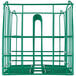 A green Microwire catering plate rack with 20 compartments.