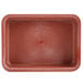 A red plastic rectangular tray with a red center and a lid.