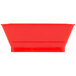 A red rectangular object with a white background.