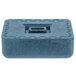 A blue rectangular HS Inc. multi-purpose container with a square lid.