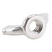 A close-up of a stainless steel Nemco wingnut.