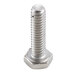 A stainless steel Nemco screw for vegetable prep units.