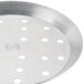 An American Metalcraft heavy weight aluminum perforated pizza pan with holes.