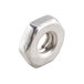 A close-up of a stainless steel Nemco hex nut.