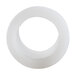 A white plastic circle with a hole.
