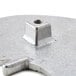 A metal Nemco push plate with a hole in it.