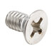 A close-up of a Nemco stainless steel screw with a hole in it.