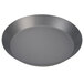 An American Metalcraft hard coat anodized aluminum pizza cutter pan with a black rim.