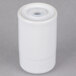 A white cylindrical container with a round cap.