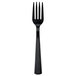 A WNA Comet EcoSense black plastic fork with a long handle.