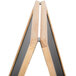 An American Metalcraft A-Frame sign with a blackboard on it and a natural wood frame.