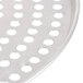 An American Metalcraft standard weight aluminum pizza pan with perforated holes in the surface.