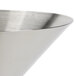 An American Metalcraft stainless steel martini glass server funnel with a metal handle.