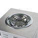 An APW Wyott stainless steel portable electric hot plate with a circular burner.