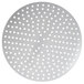 An American Metalcraft 19" perforated pizza disk, a circular metal surface with holes.