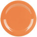 An orange GET Pumpkin Diamond Harvest plate with rolled edges.