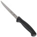 A Mercer Culinary Millennia 6" Wide Boning Knife with a black handle.