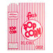 A Great Western popcorn box with red text on a white background.