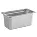 A Choice stainless steel steam table pan with a lid.