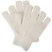 A pair of white Cordova seamless loop in terry gloves.