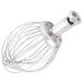 A Hobart stainless steel wire whip with a metal handle.