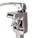 An Edlund stainless steel heavy duty manual can opener with a metal base and adjustable bar.