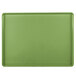 A lime green rectangular Cambro dietary tray.
