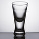A clear Libbey spirit shot glass.