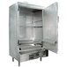A large stainless steel Town indoor smokehouse with the door open.