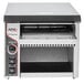 An APW Wyott commercial conveyor toaster with a black and silver finish.