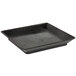 A black square tray with a handle.