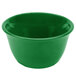 A green Thunder Group melamine bouillon cup on a white background.