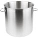 A large silver pot with handles.