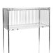A Metro Super Erecta chrome wire security shelf with metal frame and legs.