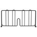A black Metro wire shelf divider with two bars.