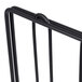 A black metal wire shelf divider with a loop.