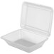 A clear plastic GET reusable food container with a lid.