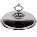 A silver lid with a metal handle for a Choice Classic chafer.