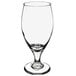 A clear Libbey stemmed pilsner glass with a teardrop shape.