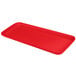 A red Carlisle Glasteel bakery tray on a white background.
