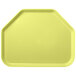 A yellow rectangular Carlisle Glasteel tray with a white border.