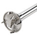 A Hamilton Beach stainless steel immersion blender with a metal blade and handle.
