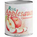 A #10 can of Regal unsweetened applesauce on a white surface.