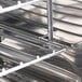 A close up of a stainless steel Avantco convection oven rack.