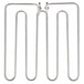A pair of silver metal heating elements with silver metal pipes.