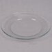 A Libbey clear glass salad/dessert plate with a rim.